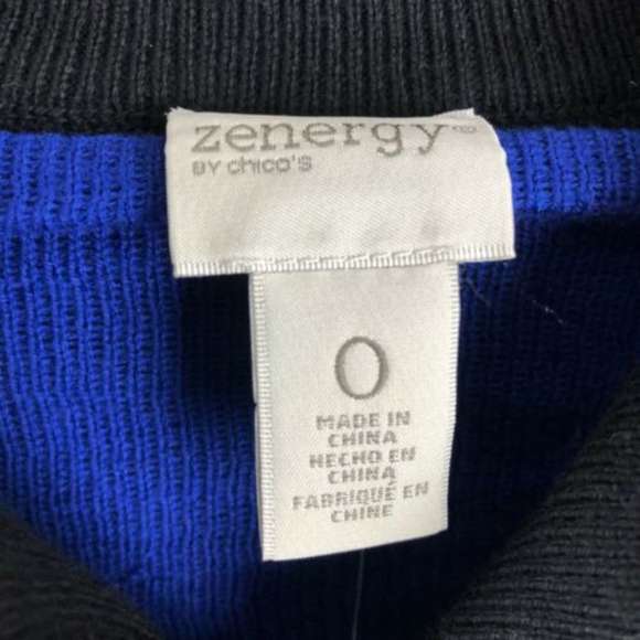 Zenergy By Chico’s Jacket Front Zip $109 Blue 0 - Picture 2 of 4